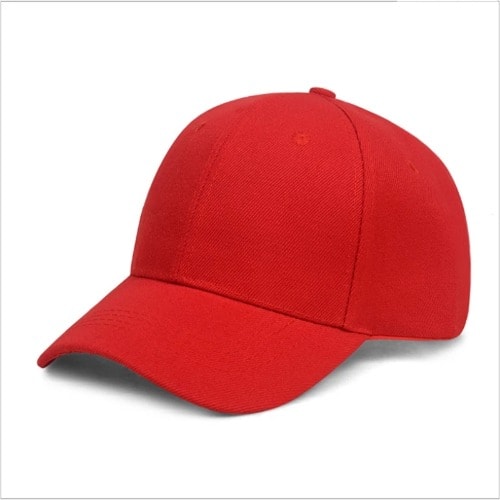 Plain Face Cap - Red