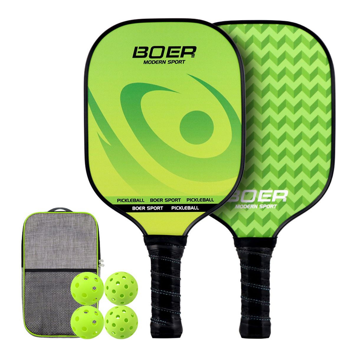 Pickleball Set With 2 Pickleball Paddles 4 Pickleball Balls
