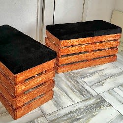 Mahogany Multifunctional Cushion Bench