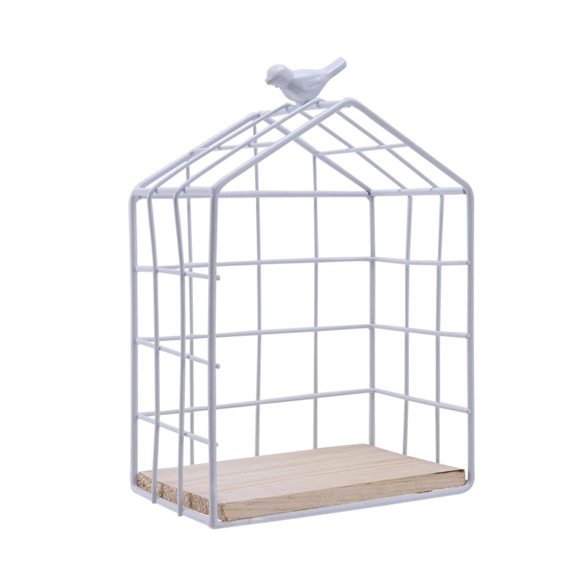 Iron Mesh Wall Storage Rack Metal Hanging Wall Decoration Living Room Bedroom Nordic Style Display Shelf White