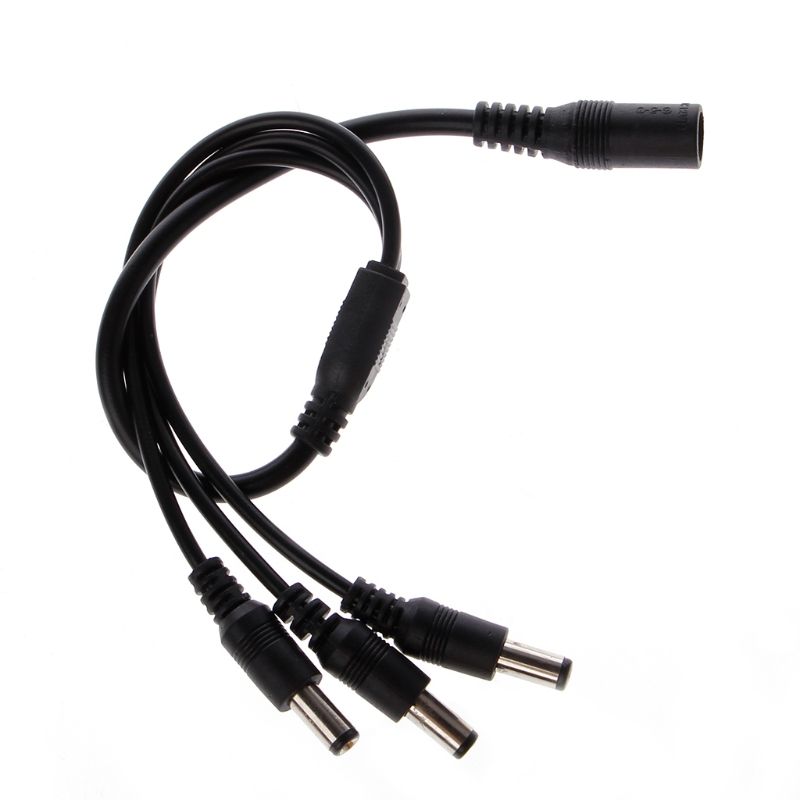 1 Female To 2345 Male Plug 5.5x2.1mm Port 12V DC Power