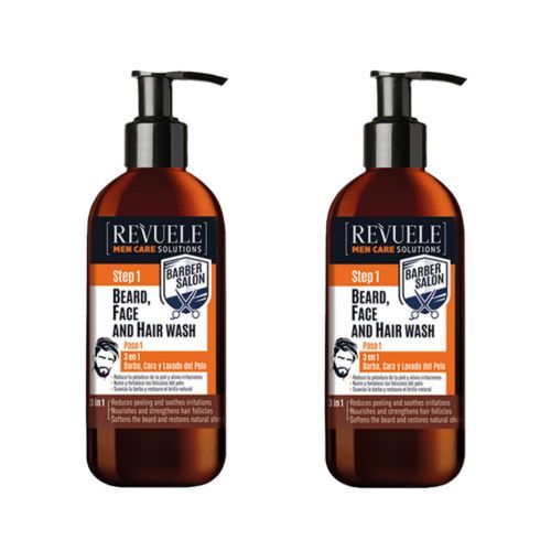 MEN CARE SOLUTIONS 3 In 1 Beard, Face And Hair Wash 2pc