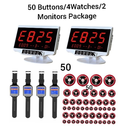 Hotel Restaurantbar Waiterscustomers Service Wireless Call 50button4watch2monitor Pack