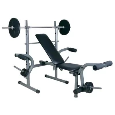 Body Fit Weight Bench With Butterfly + 30kg Weight Plates & Bar