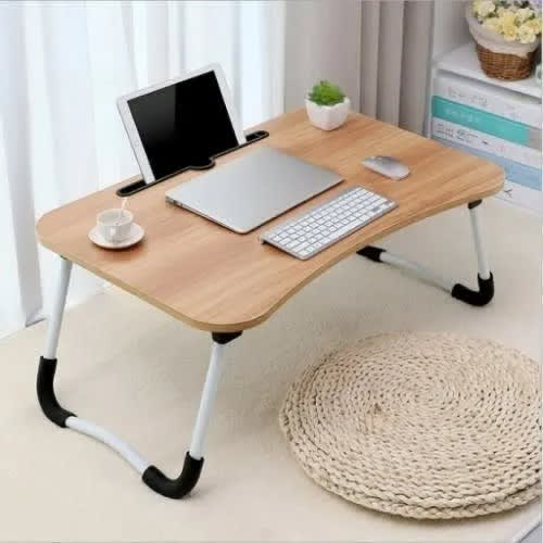 Foldable Laptop Table With Dock Stand Cup Holder