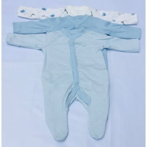 Giraffe Colored Popper Sleepsuit - 3pcs