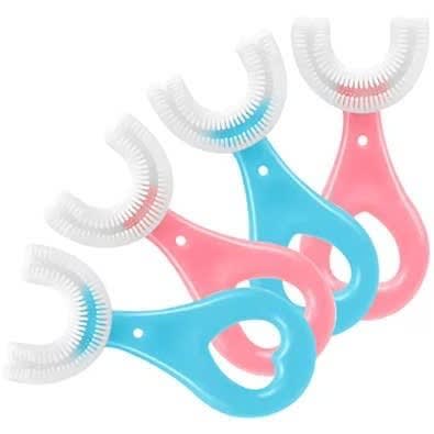 U - Shaped Silicone Baby Tooth Brush -4 Pcs