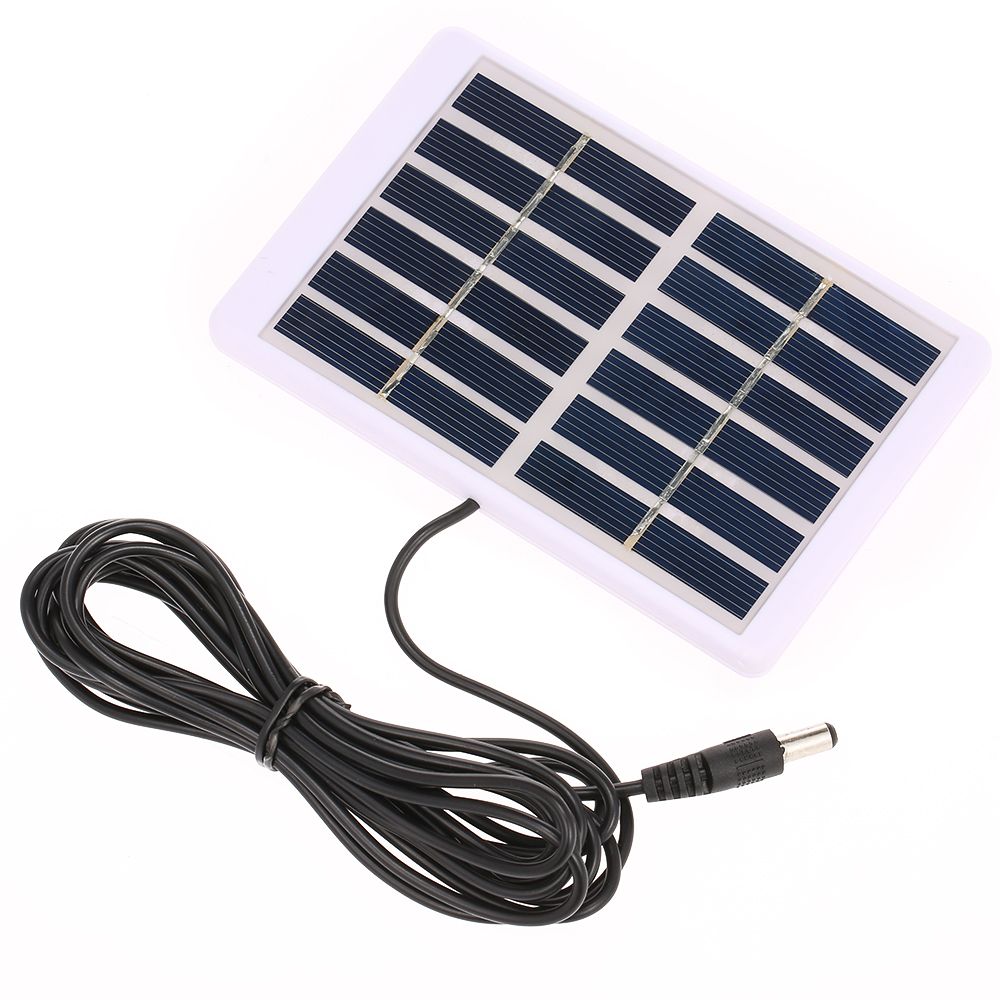 Solar Charger 1.2W/6V With 5521 DC Output 3M Cable Battery