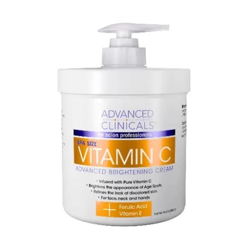 Advanced clinicals Vitamin C Face & Body Cream Moisturizing Skin Care Lotion - 454g
