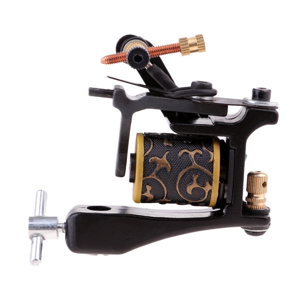 Alloy Black Tattoo Machine Single Wrap  For Shader Liner Supply