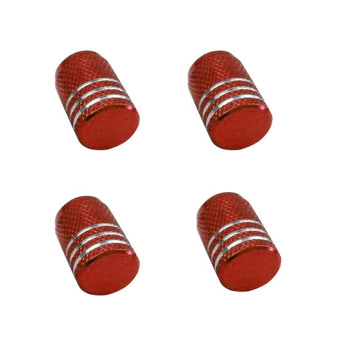 4Pcs Aluminum Car Motorcycle Tyre Tire Air Valve Cap Rim-Red