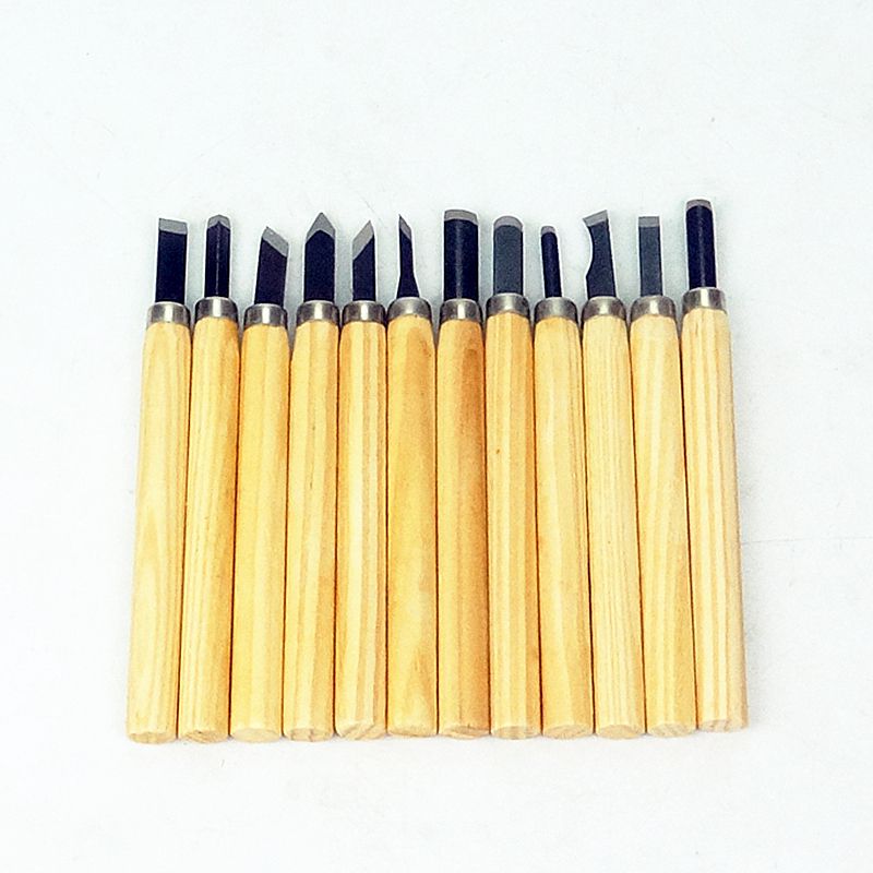 12 Pcs Set Wood Carving Hand Chisel Woodworking Engraving