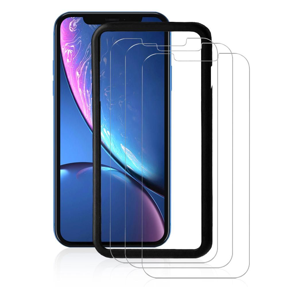 Screen Protector(3pcs) Compatible for iPhone11/XR Series Tempered Glass Film w/9H Hardness/Anti-Fingerprint/Scratch-Resistant/Full Coverage Screen Protective Glass