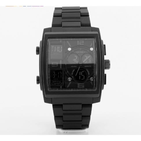 Men's Custom Digital Retro Watch Analog Square