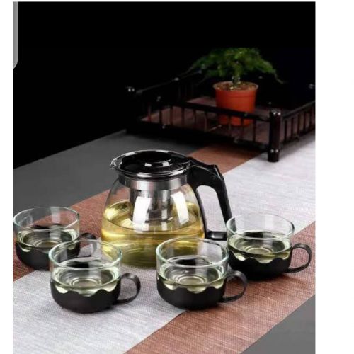 COFFE KETTLE TEA CUP Set With 4 Cups Infusion