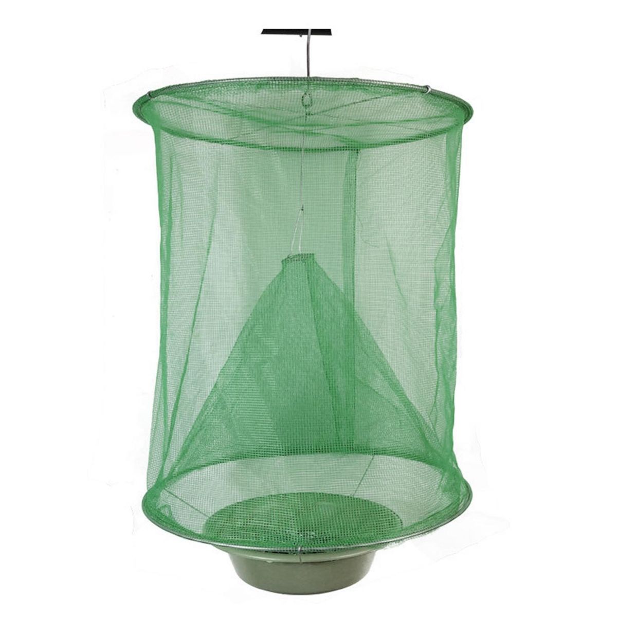 Reusable Hanging Fly Trap Farm Fly Catcher Mosquito Cage Fold-type Insect Trap Net for Home Ranch Garden Environmental Protection Not Including Bowl