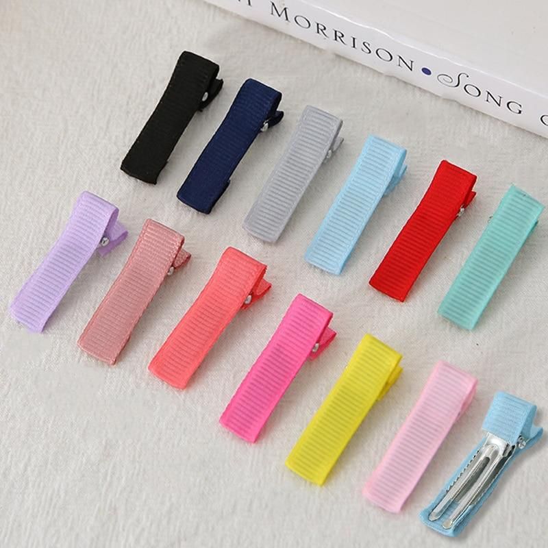 20pcs/lot 35mm Fabric Covered Hair Clip Base Alligator Hair Clips Hairpin Base For DIY Girls Baby Kids Bows Hairpins Accessories