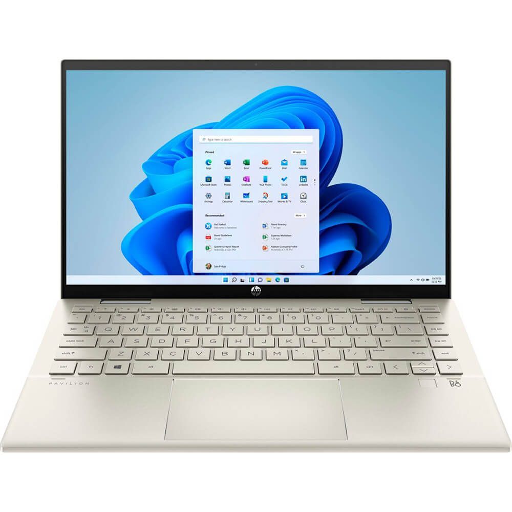 Pavilion X360 14 Core I5 256GB SSD 8GB RAM 14" TOUCHSCREEN WIN11 WARM GOLD FP Reader