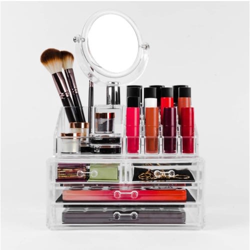 Cosmetics Organizer With Mirror