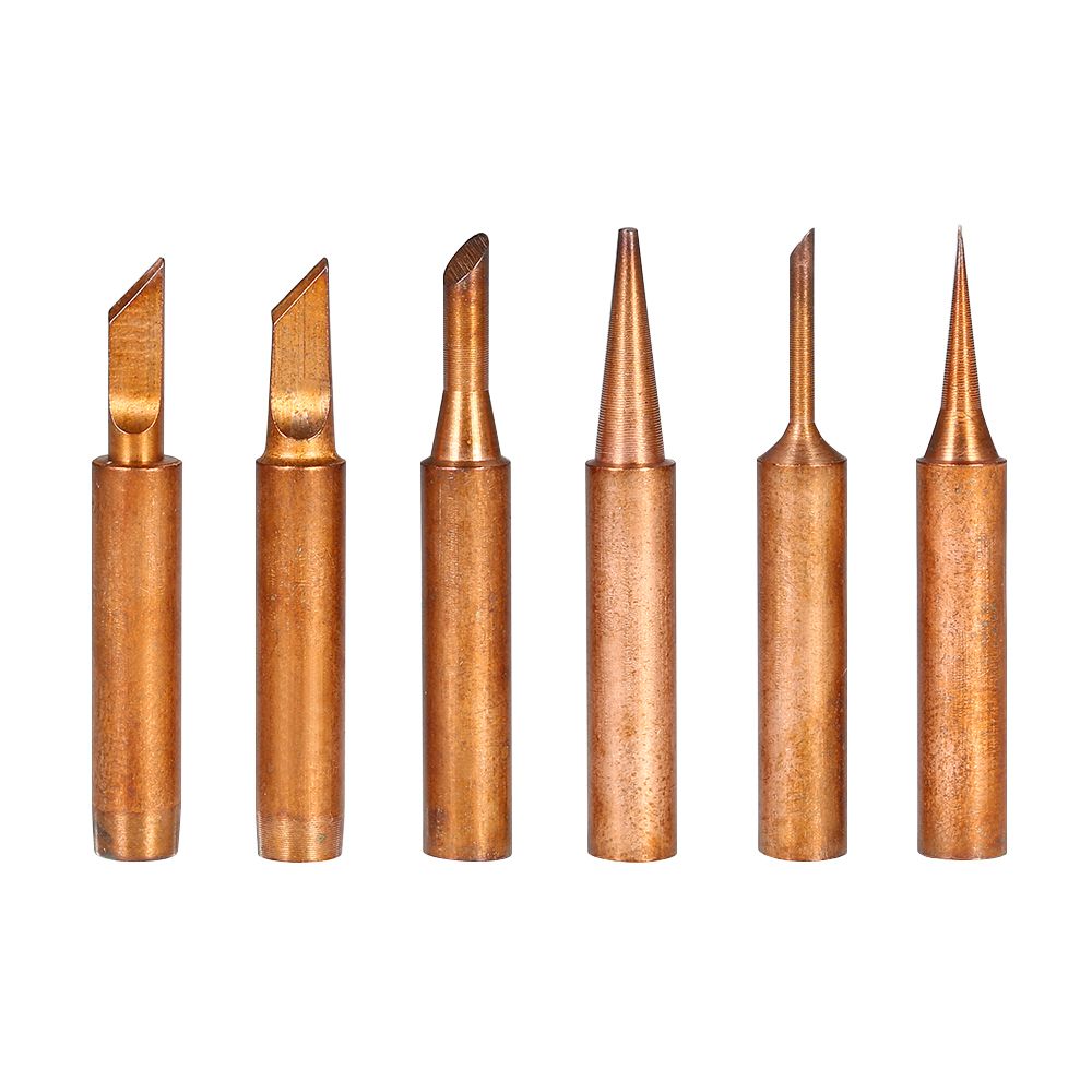 6PCS Copper Soldering Iron Tips Replacement Solder Tip
