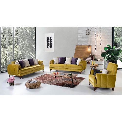 Emirate Living Room Set - Gold