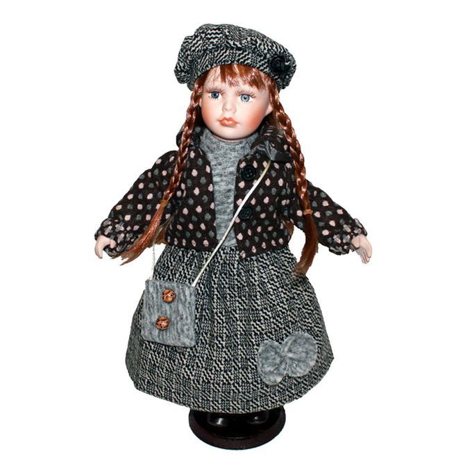 Retro Sweater Dress Miniature People Porcelain 40cm Style1