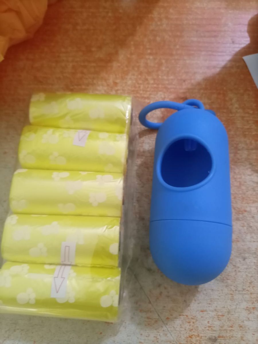 5 Pieces Pet Poop Waste Bag And Dispenser