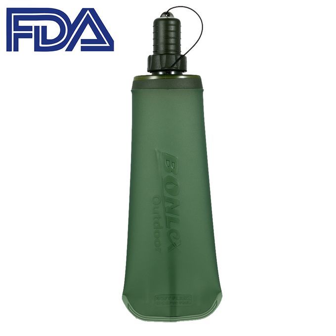 TPU Folding Soft Flask Sport Water Bottle Running Camping