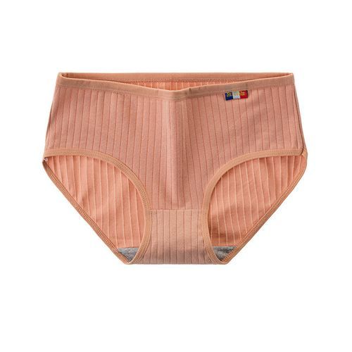 Women Cotton Underwear Seamless Panties Sexy Panty Female Breathable Solid Color Underpants Girls' Lingerie Briefs_XXL(#Bean Paste)