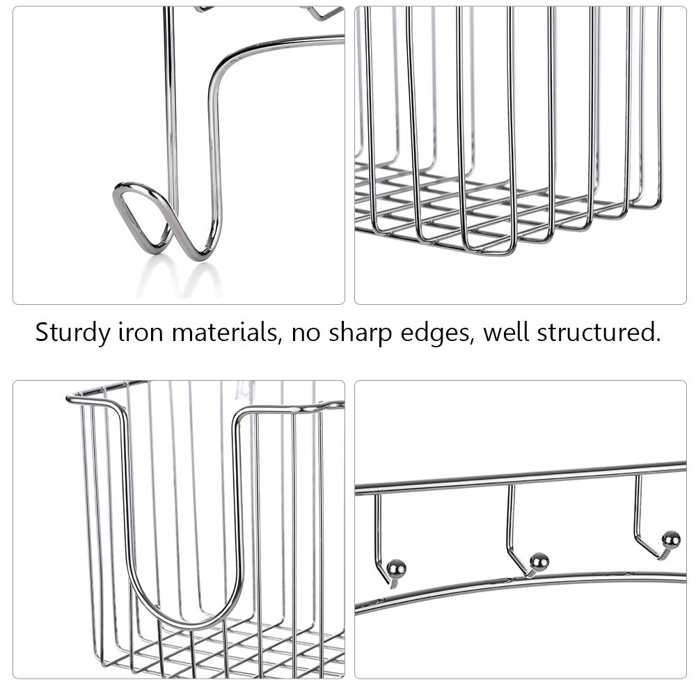 Wall-mounted Ironing Board Holder Iron Rack Storage Basket