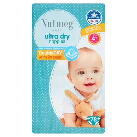 Ultra Dry Nappies -Size 4+ - 78Pieces