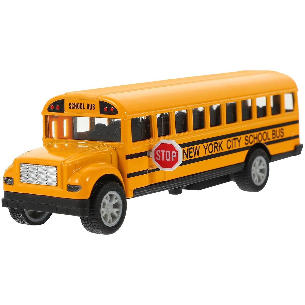 School Bus Model Die Cast Pull Back Car Musical Toys Toddlers Pull-Back Action Friction Powered Driving simulator Buses scale