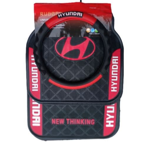 Hyundai Foot Mat - 5 Pieces And Steering Wheel Cover For Mercedes Benz