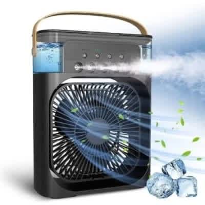 7 Color Led Light Humidification / Water Mist Fan/ Non Rechargeable Air Cooler Fan