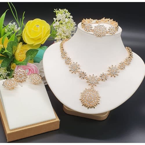 Mix Studded Jewelry Set - Gold