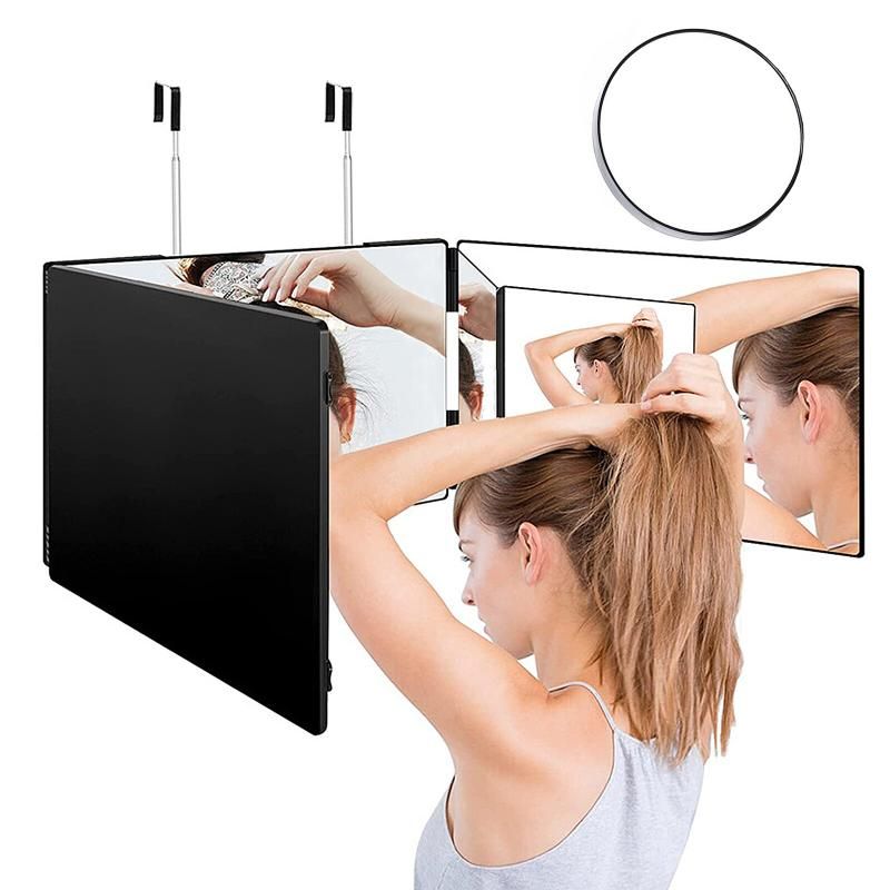3 Way Trifold Mirror Barber Mirror For Hair Styling