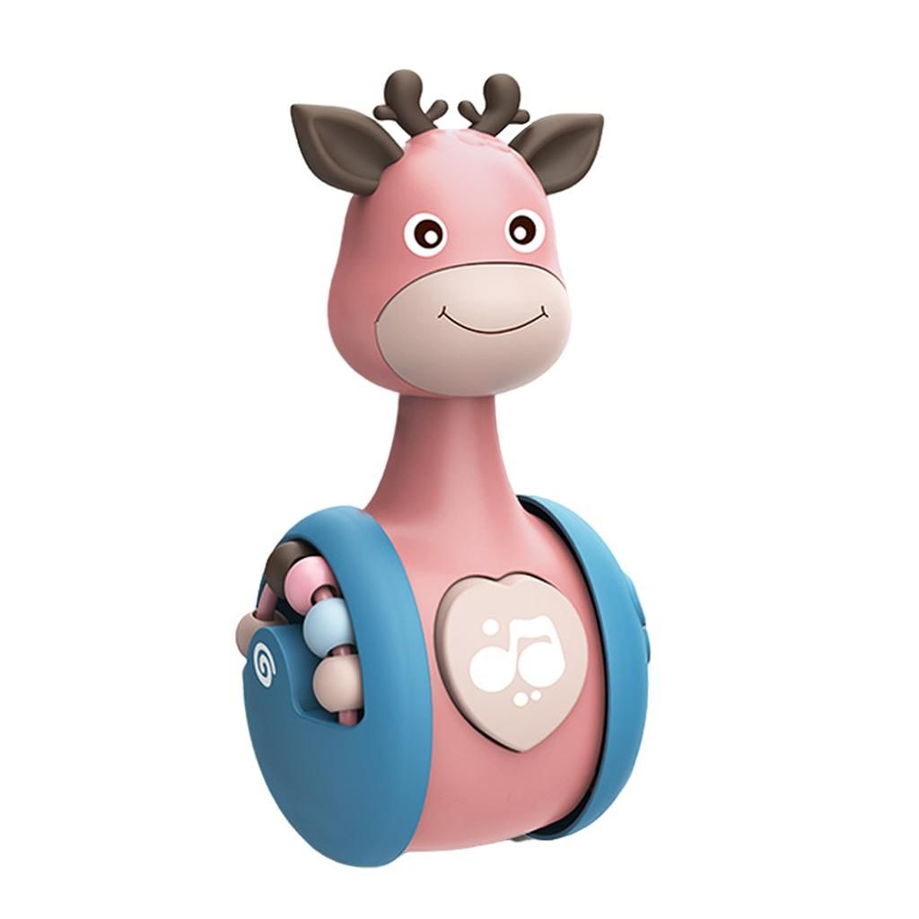 Baby Rattles Tumbler Learning Education Toy Babies Xmas Pink A