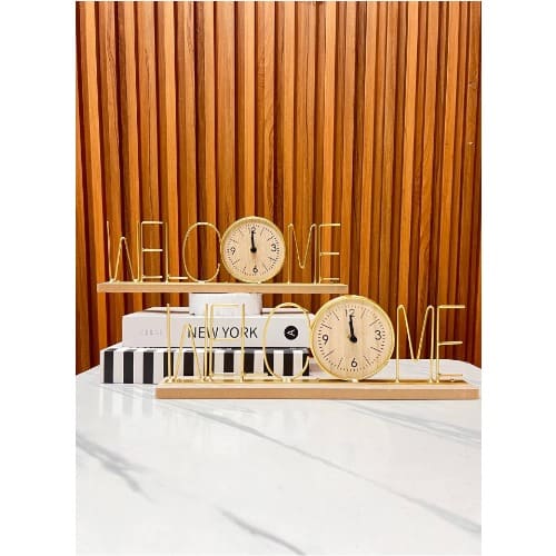 Welcome Clock Decor Stand 4cm by 2cm