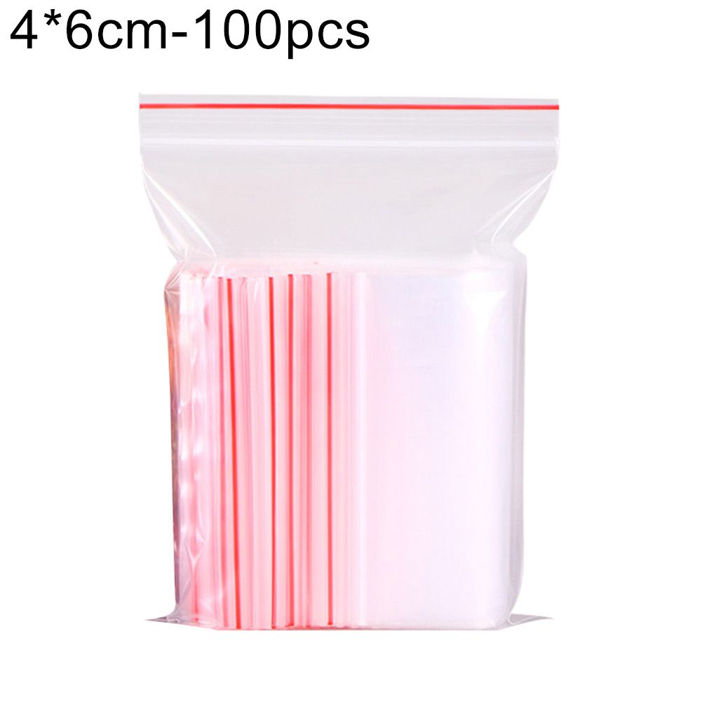 100Pcs Plastic Transparent Self Sealing Packaging Bags-