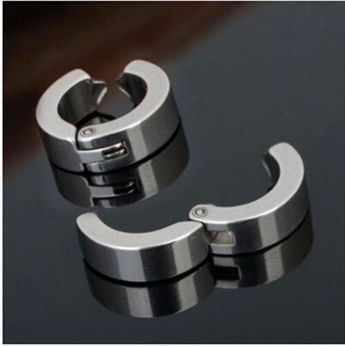 Unisex Stainless Steel  Non Piercing Hoop Earring
