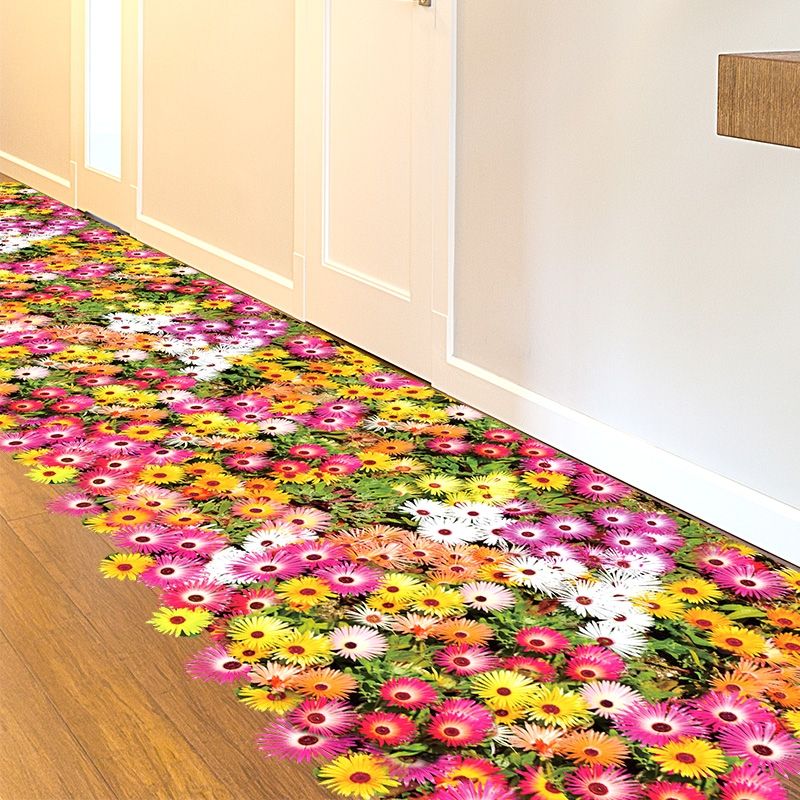 3 D Wall Sticker Sitting Room The Bedroom Room Floor Tile Stickers Creative Household Adornment Flowers Flowers 282464 Color-0