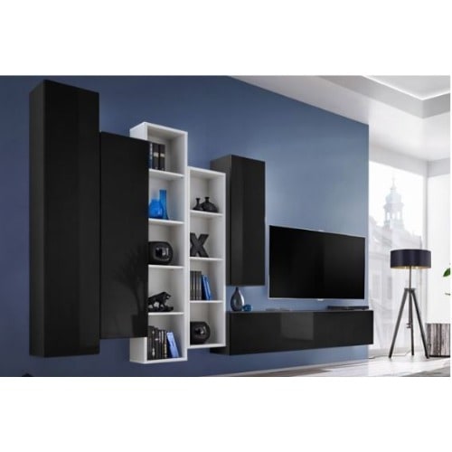 Boise V - Tv Entertainment Stand - Black/white