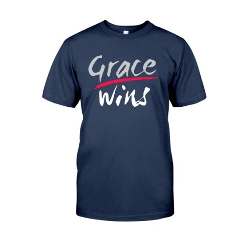 Grace Wins Print T-shirt - Blue