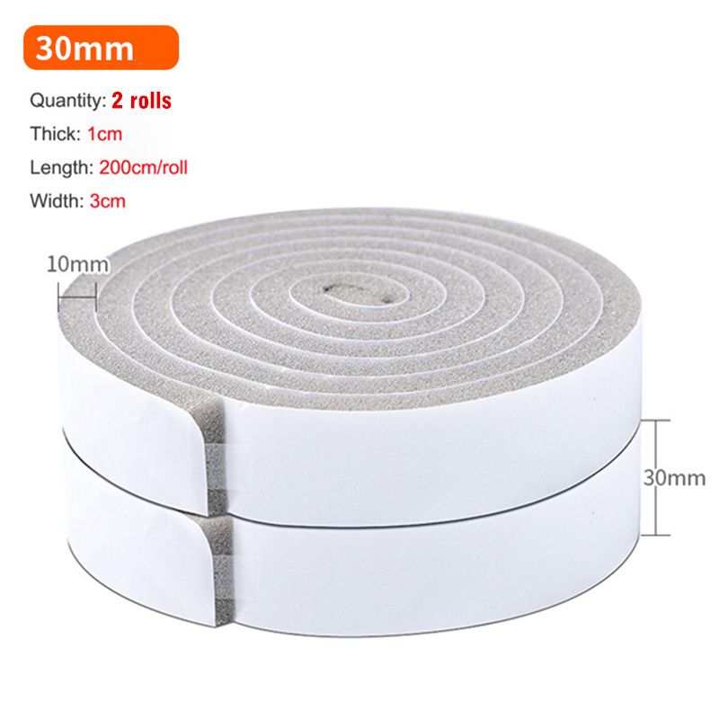 2 Rolls Door Window Sealing Strip Self-Adhesive Weather