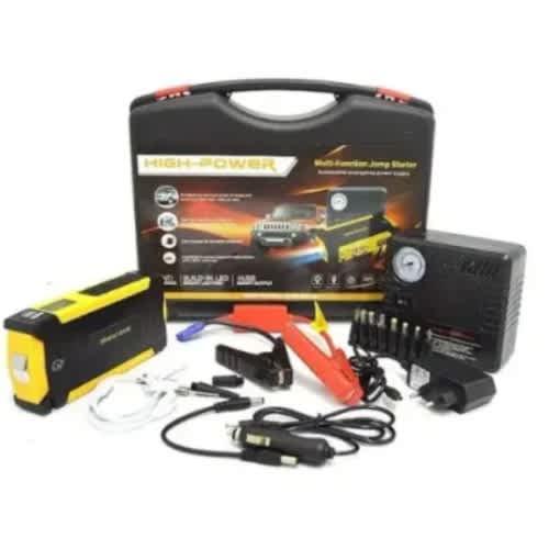 Portable Car Jump Starter Kit With Tyre Inflator Plus In-built Powerbank