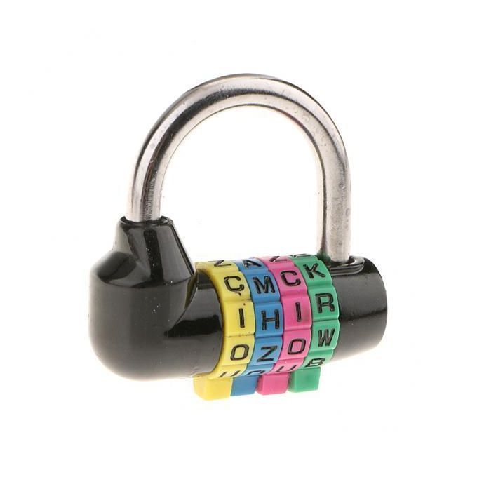 3x Combination Lock 4 Digit Padlock Heavy Duty Weatherproof For School