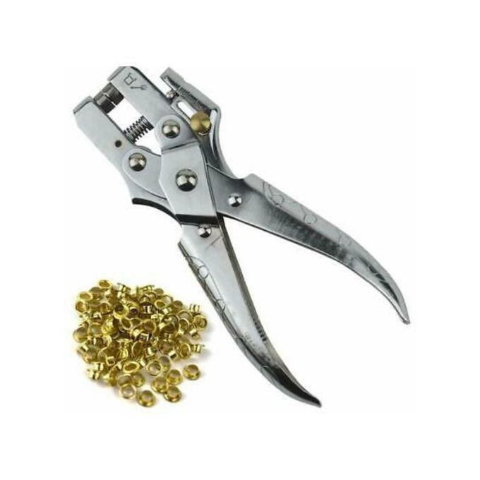 Pro-Tek Eyelet Grommet Pliers, Steel Hole Punch Eyelet Setter Kit