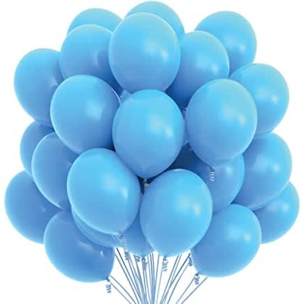 12" Helium Latex Party Balloons - Light Blue- 100pcs
