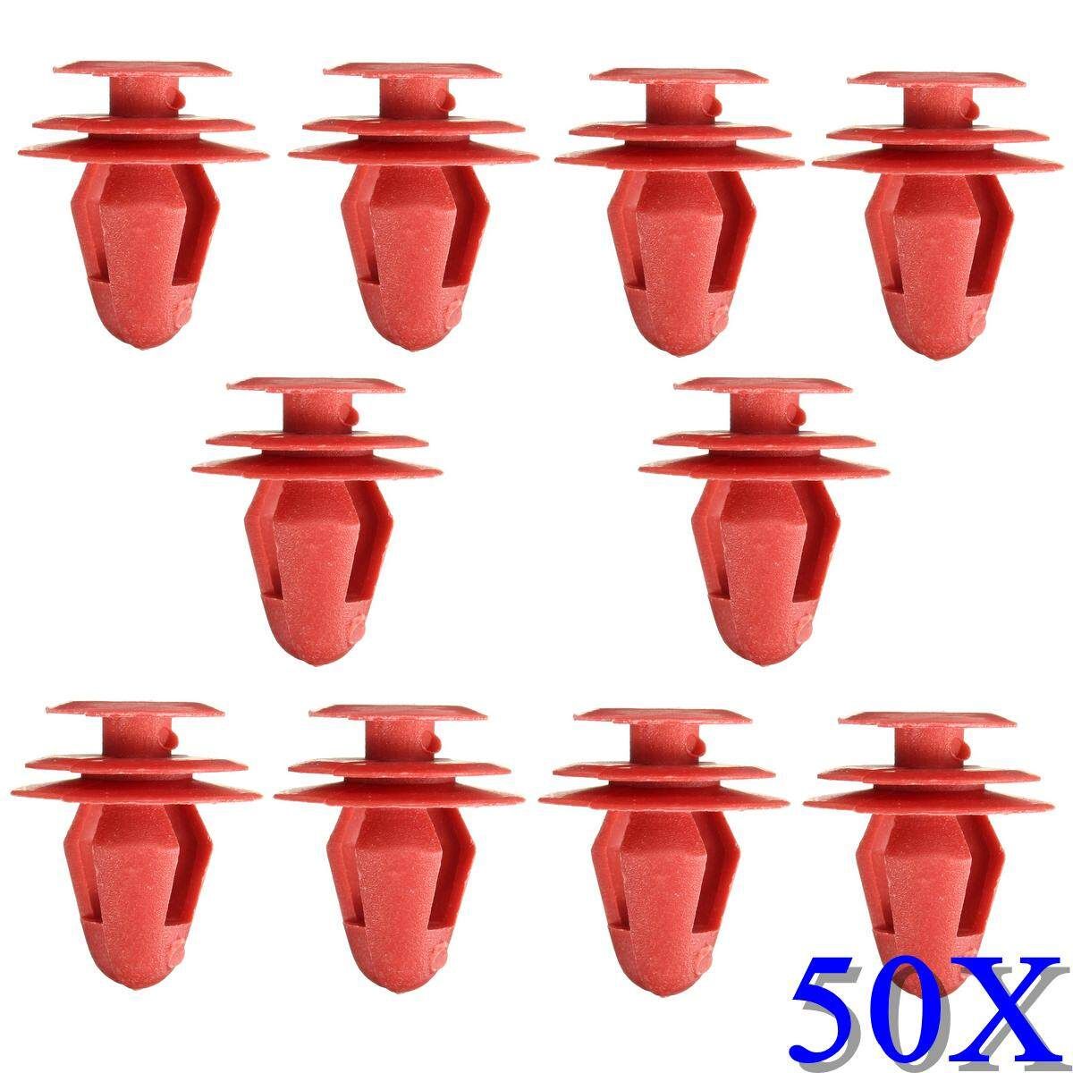 50x Front Rear Door Trim Panel Board Retainer Clip Red For GM Toyota Camry 67771-12050