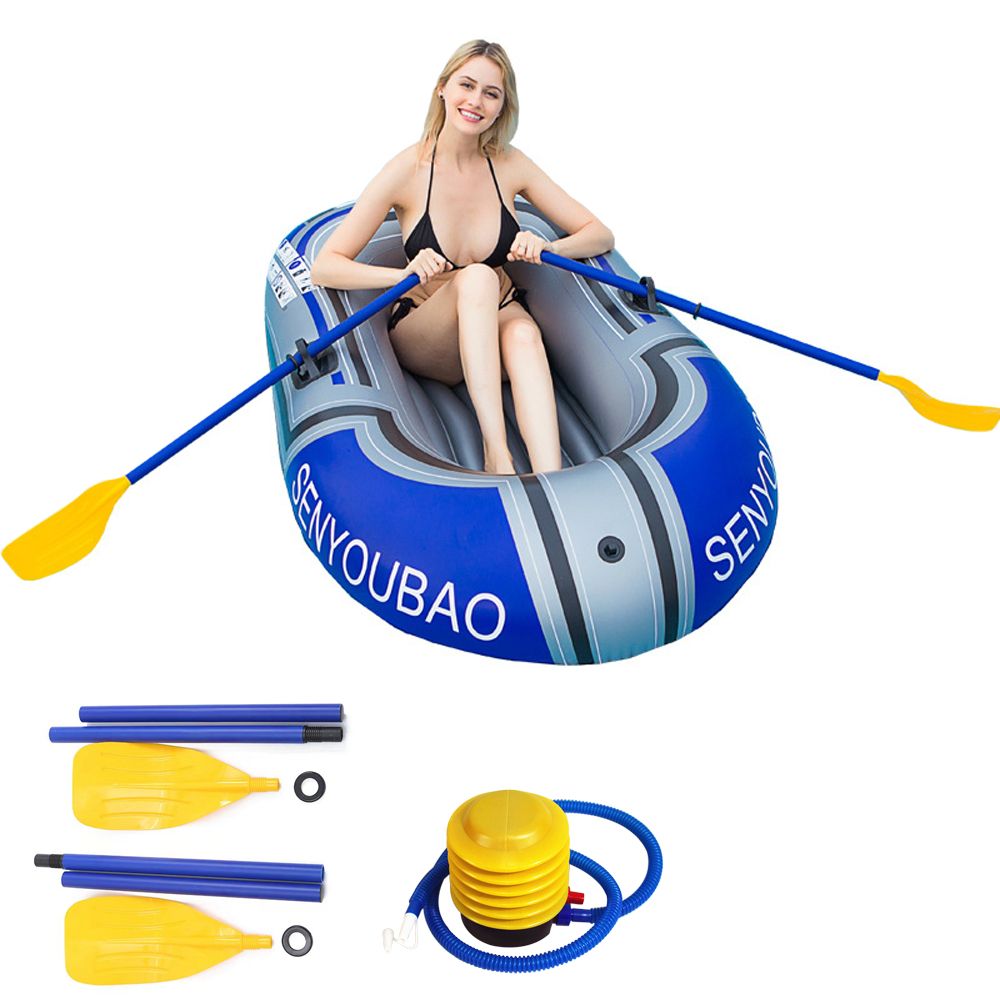 PVC Canoe 1-Person Inflatable Boat Set Kayak Set With Paddle